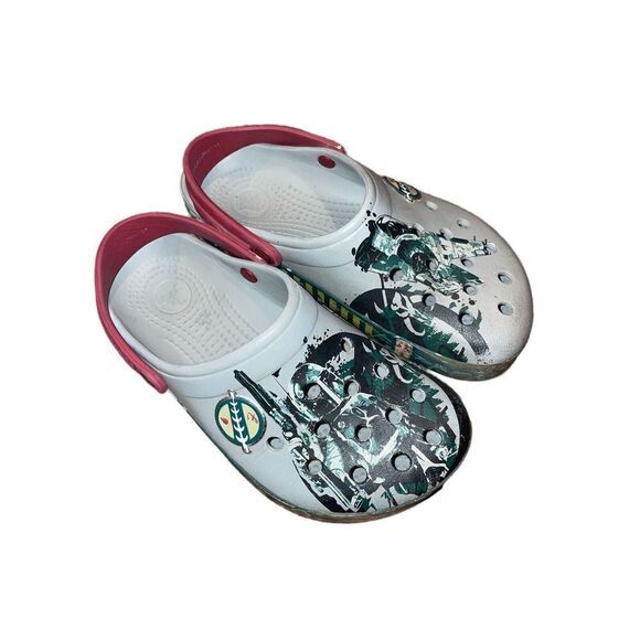 Crocs Star Wars Boba Fett Mules Limited Edition 7‎ Mandalorian Kids Size 4 Gray - Picture 1 of 10